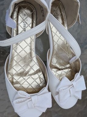 Soda White Block Heel Sandals